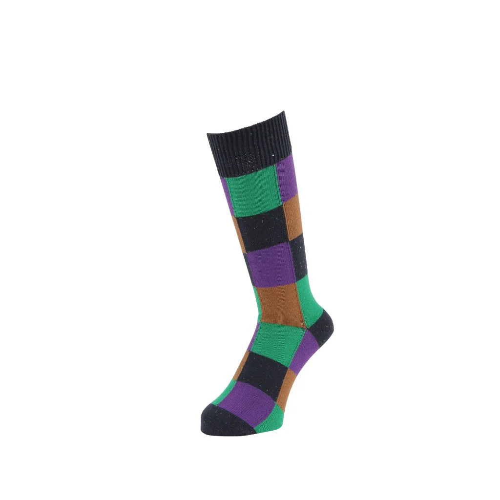 Patchwork Cotton Crew Socks