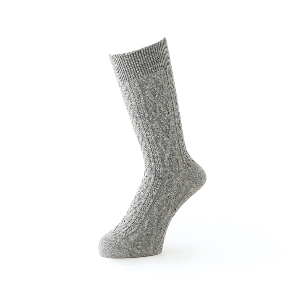 Aran Cable Merino  Crew Socks - Image 10