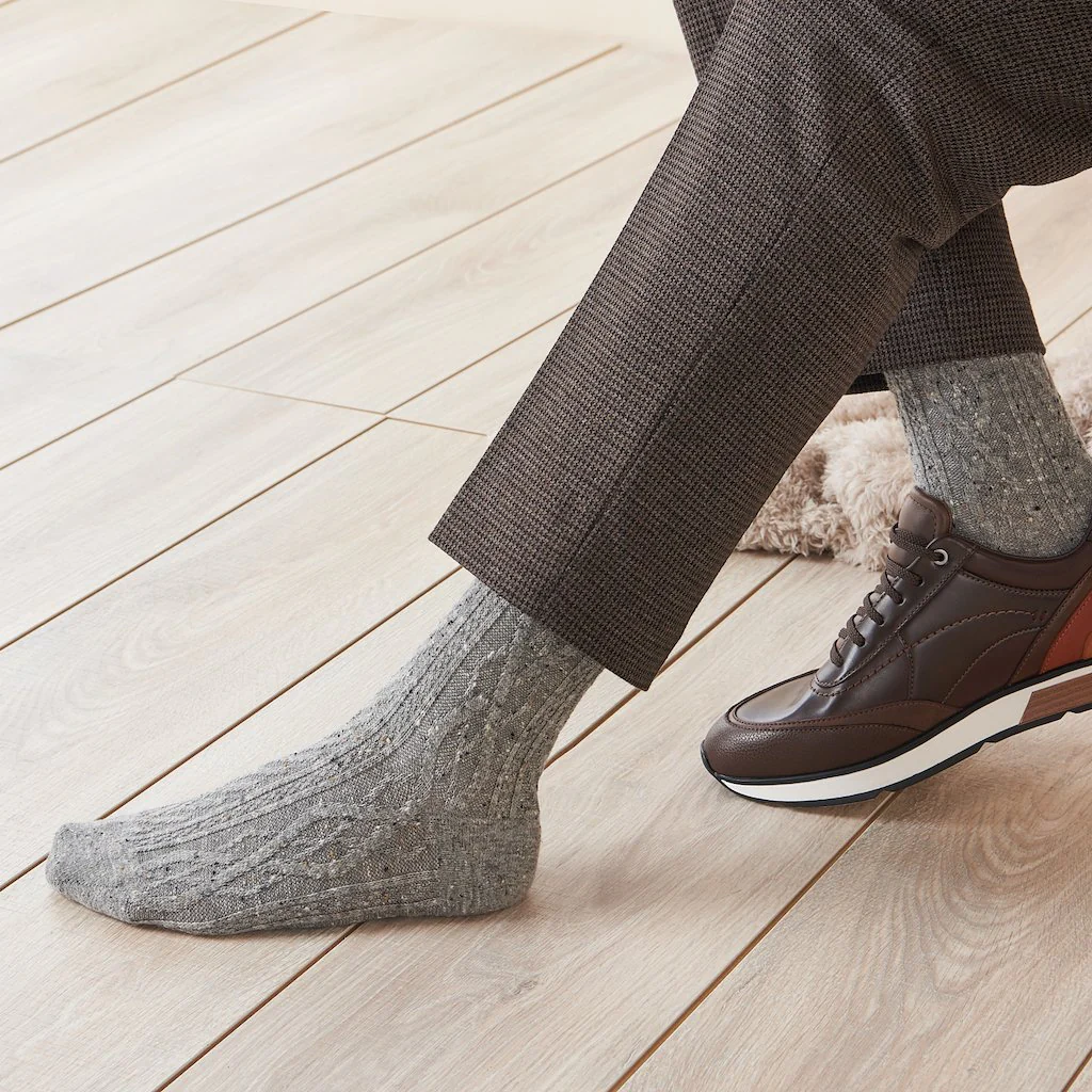 Aran Cable Merino  Crew Socks - Image 11
