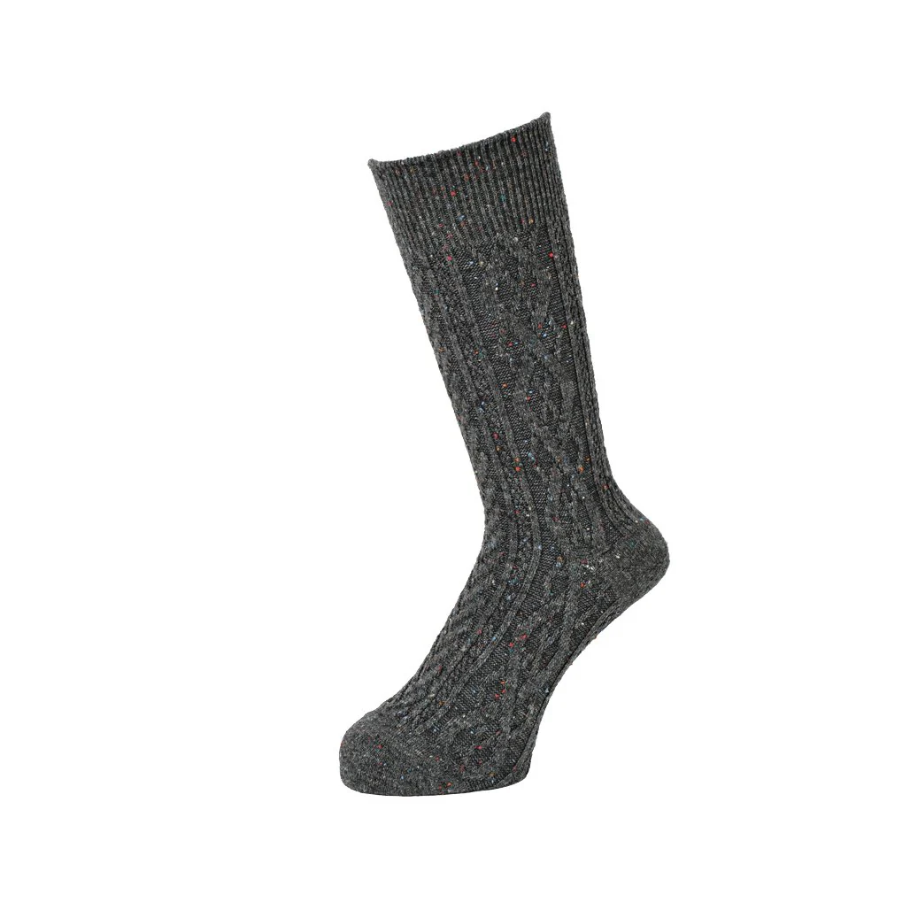 Aran Cable Merino  Crew Socks - Image 12