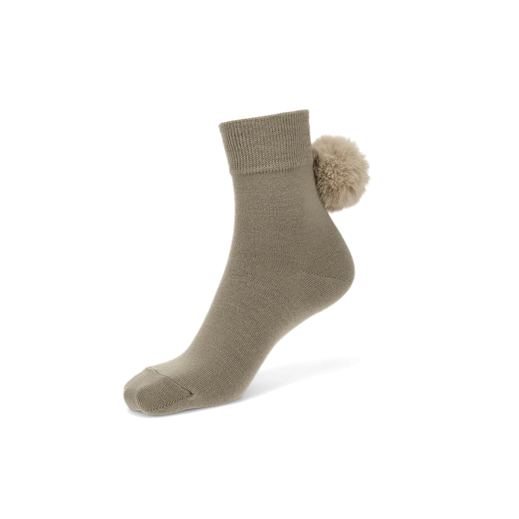 Bunny Tail Pom Quarter Socks - Image 5