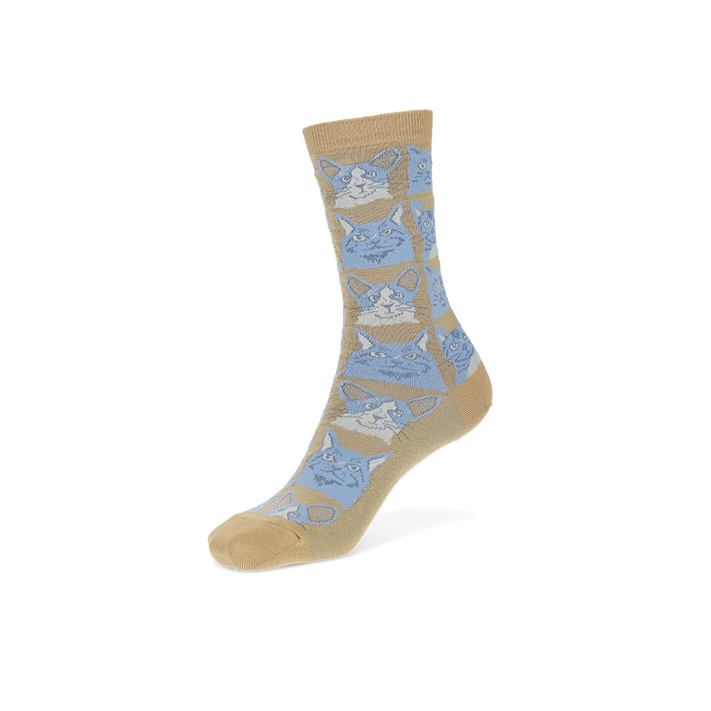 Cat Cotton Crew Socks - Image 3