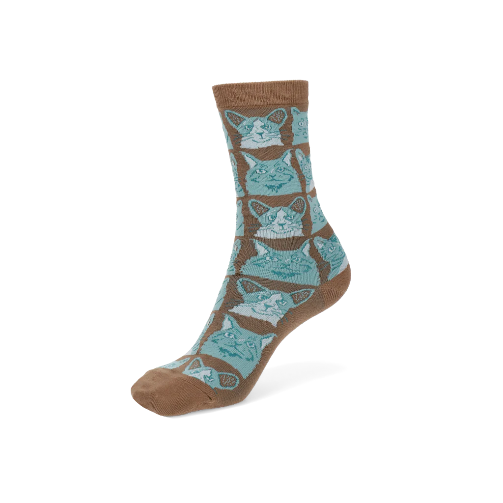 Cat Cotton Crew Socks - Image 4