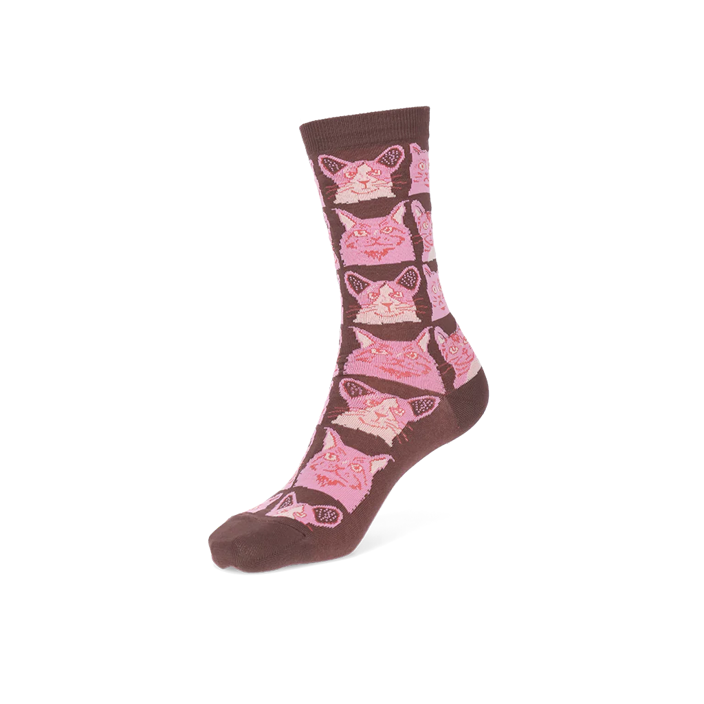 Cat Cotton Crew Socks - Image 5