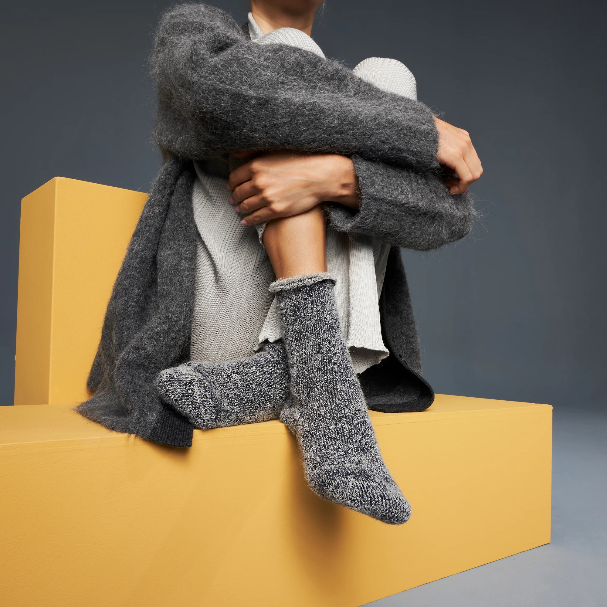 Extremely Warm Alpaca-Merino Wool Lounge Socks - Image 4