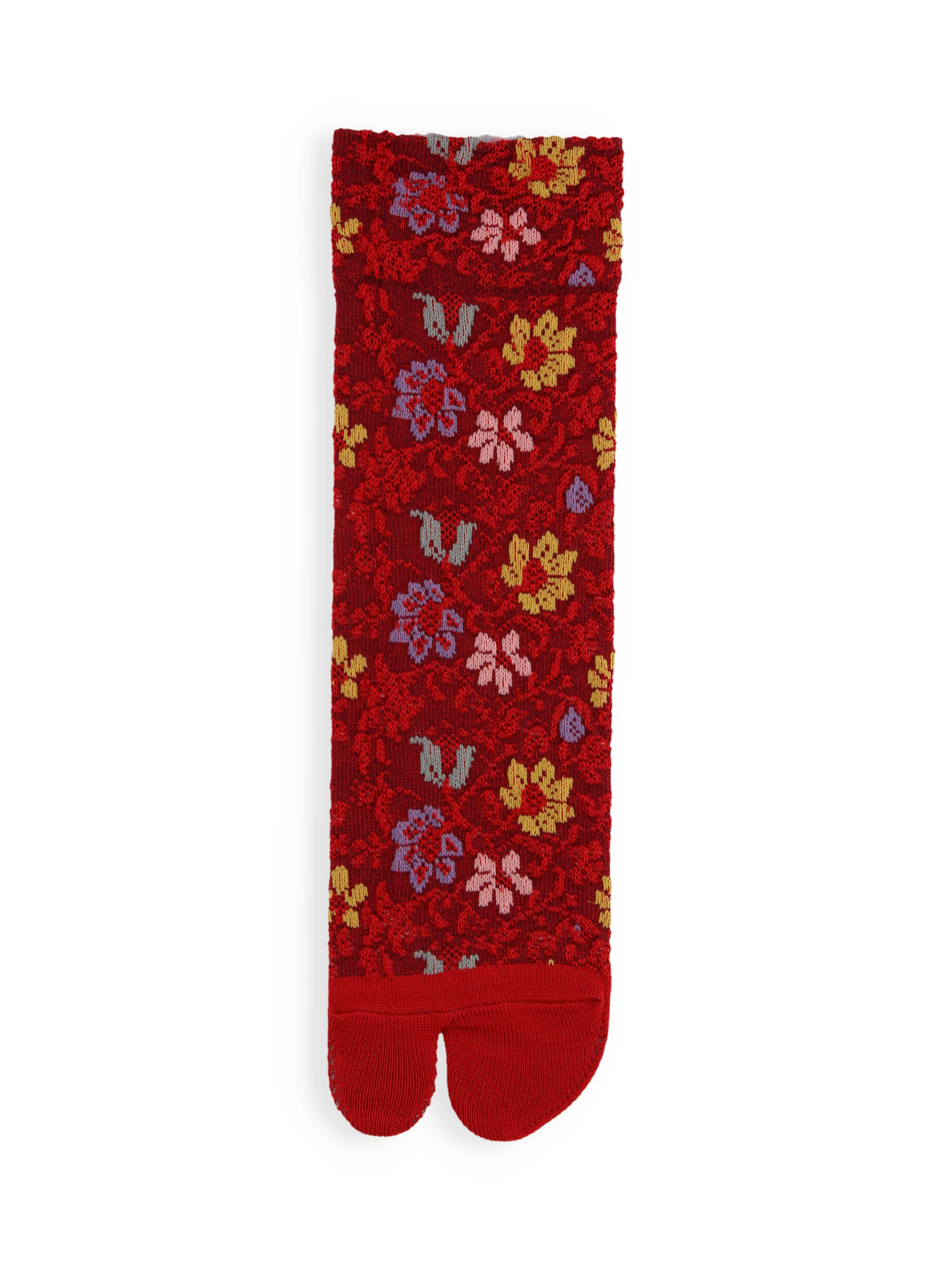 Float Flower Cotton Tabi Crew Socks - Image 16