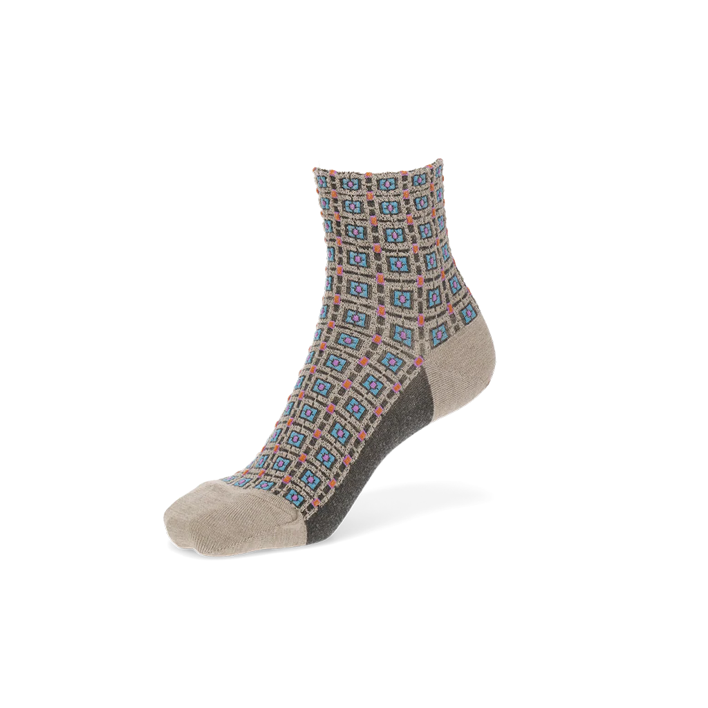 Float Geometric Merino Quarter Socks - Image 3