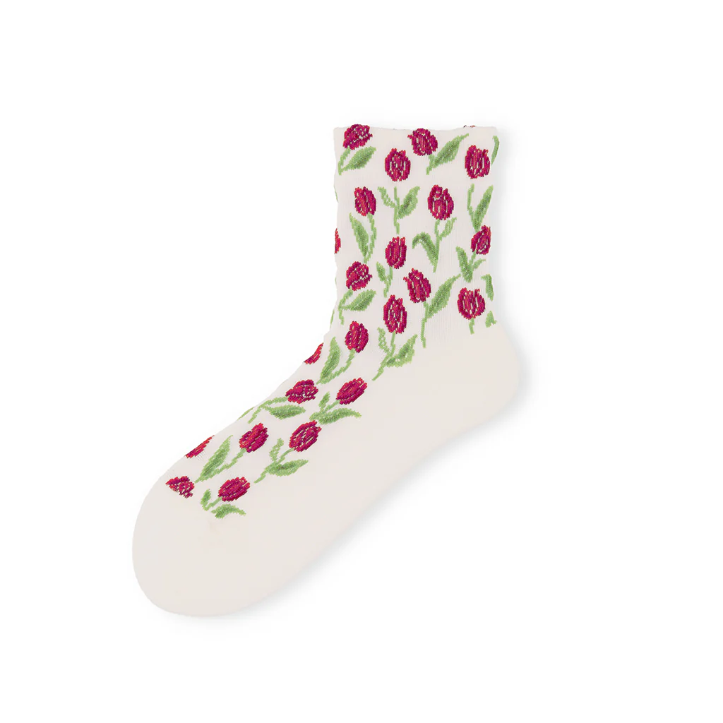 Float Tulip Cotton Quarter Socks - Image 6