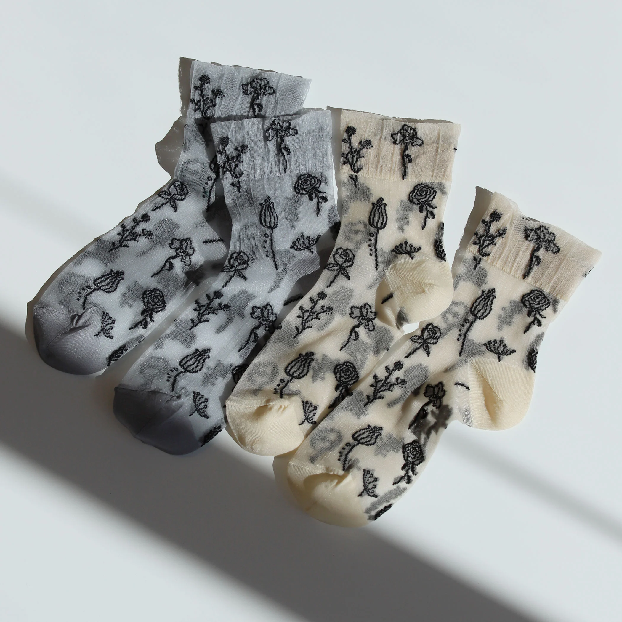 Floral Monotone  Quarter Socks - Image 5