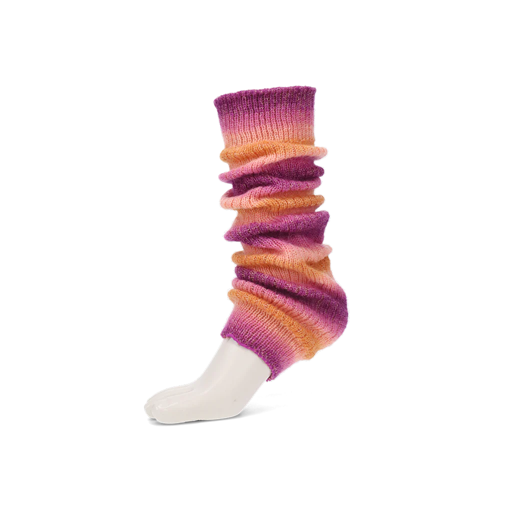 Fuzzy Ombre Stripe Merino Leg Warmers - Image 6