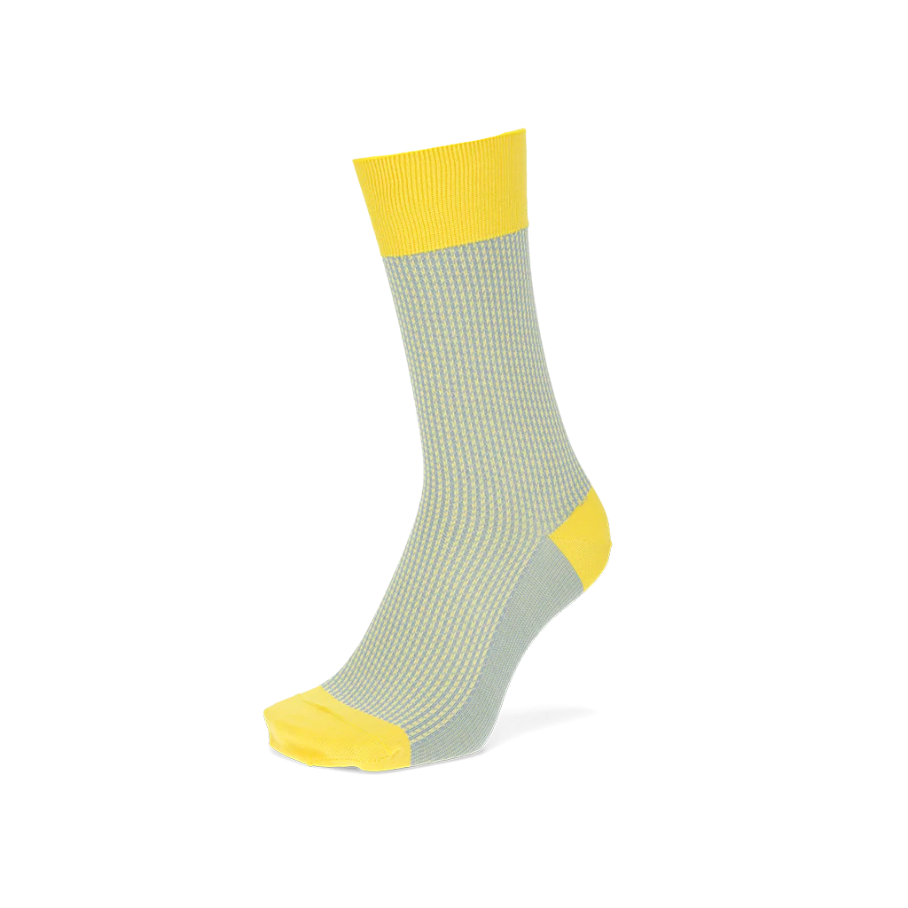 Houndstooth Silky Cotton Crew Socks - Image 3