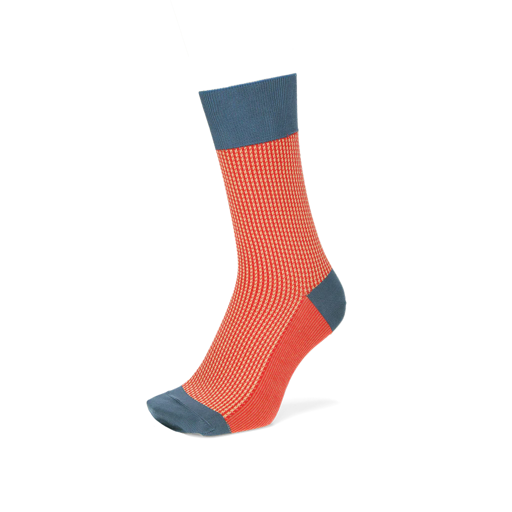 Houndstooth Silky Cotton Crew Socks - Image 4