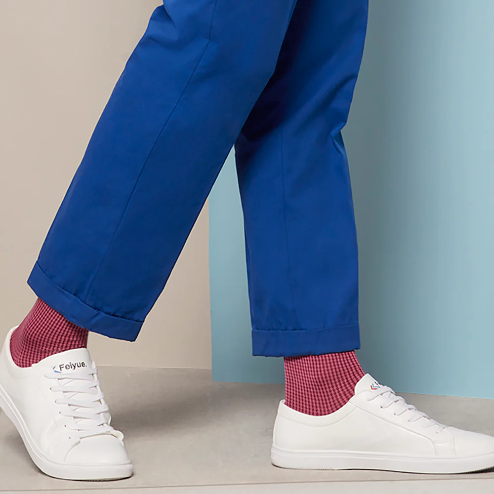 Houndstooth Silky Cotton Quarter Socks