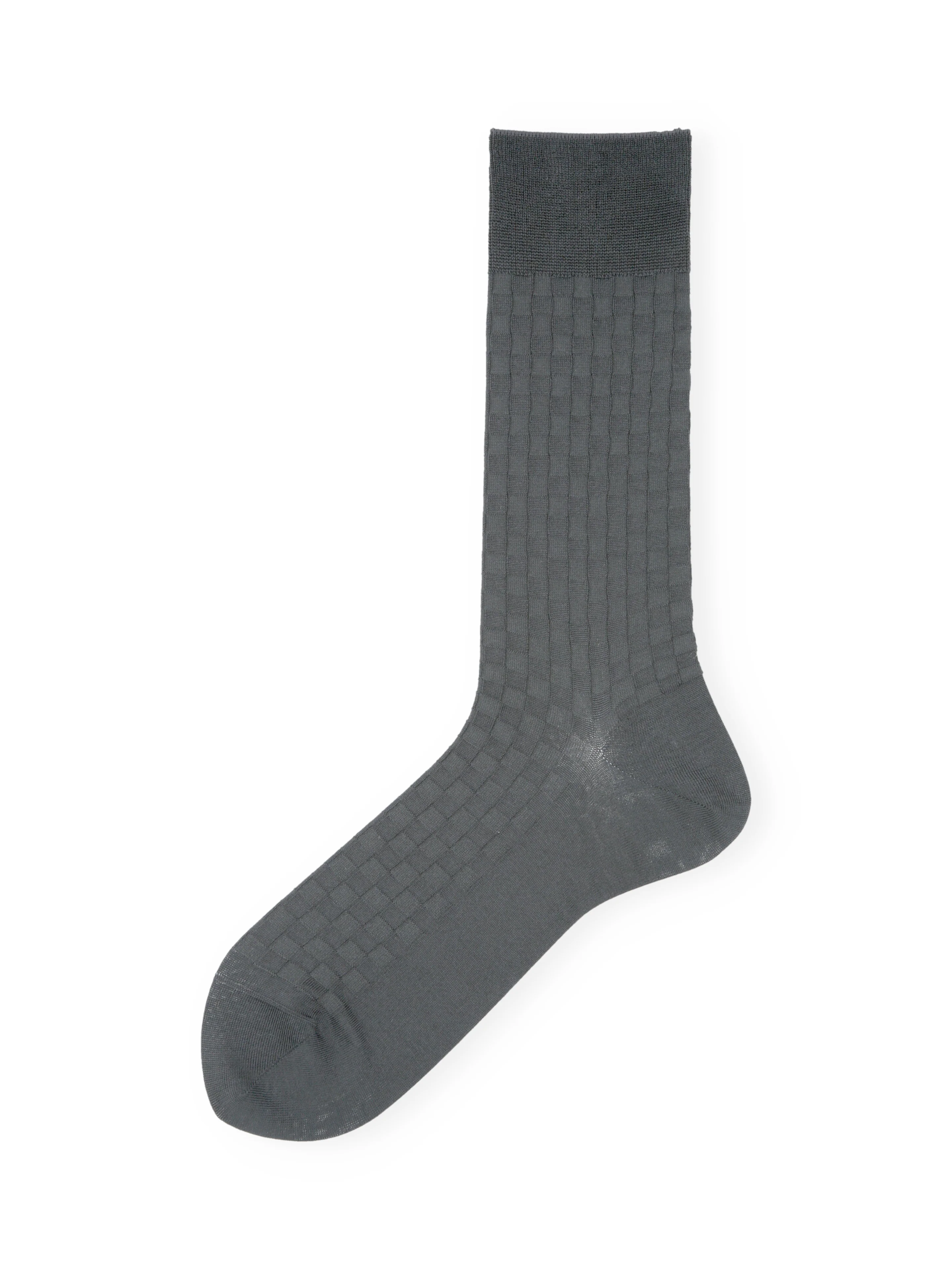 Ichimatsu Links-Knit Cotton  Crew Socks - Image 4