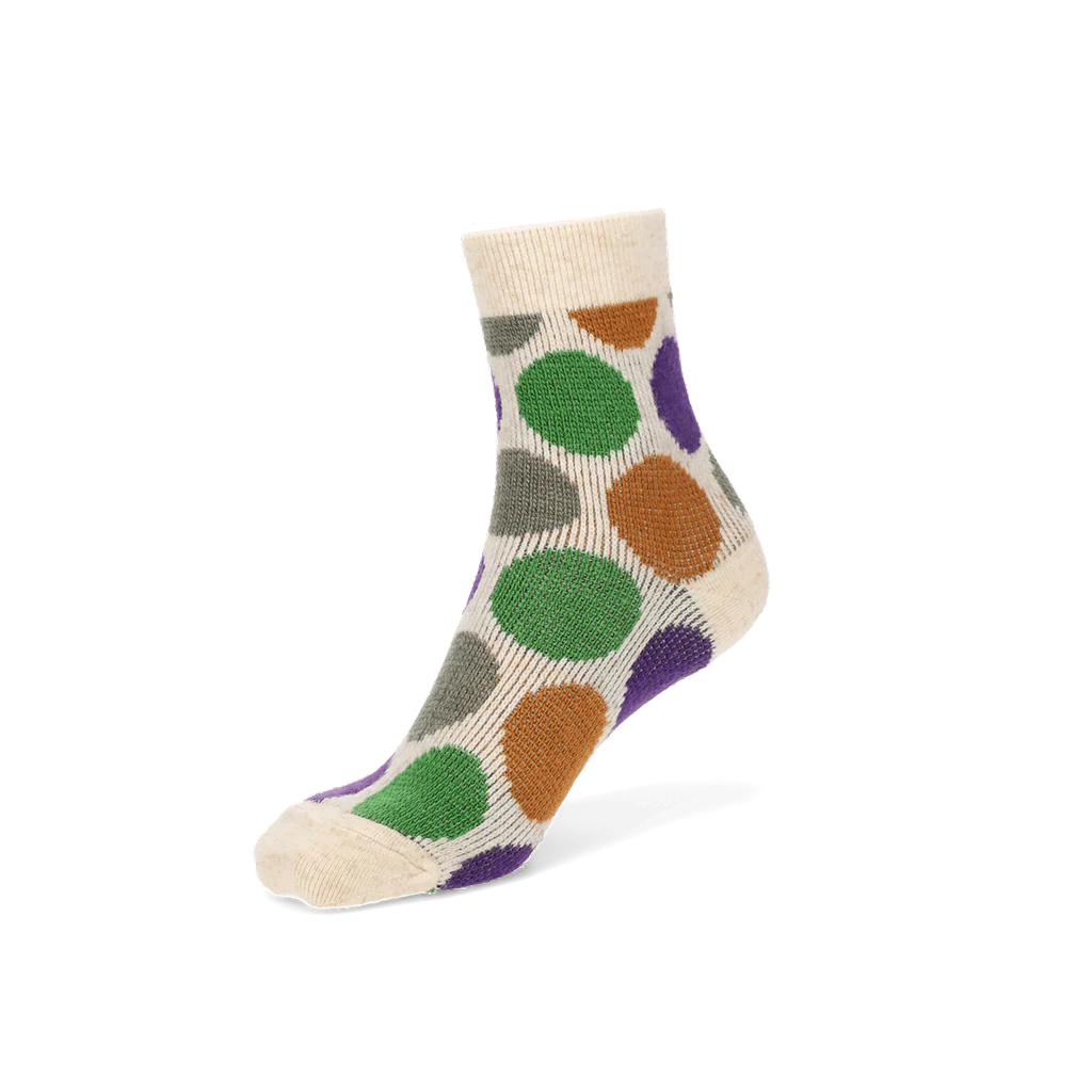 Jacquard Dot Merino Quarter Socks - Image 3