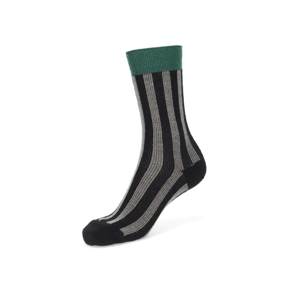 Jacquard Stripe Merino Crew Socks - Image 4