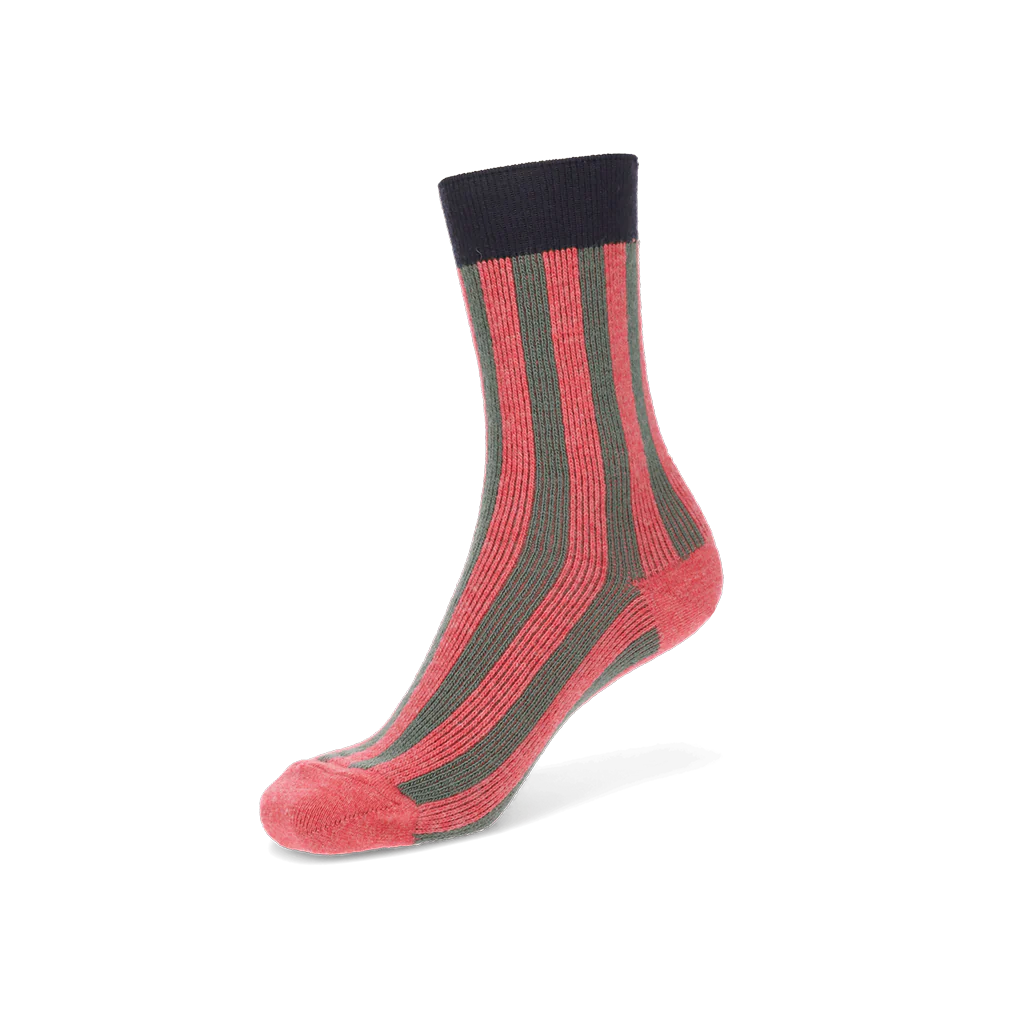 Jacquard Stripe Merino Crew Socks - Image 5