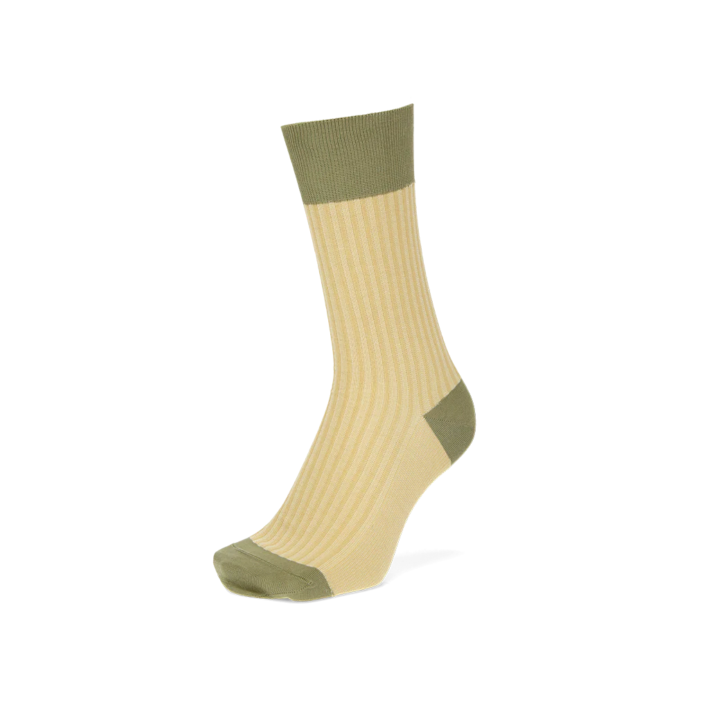 Striped Silky Cotton Crew Socks - Image 3
