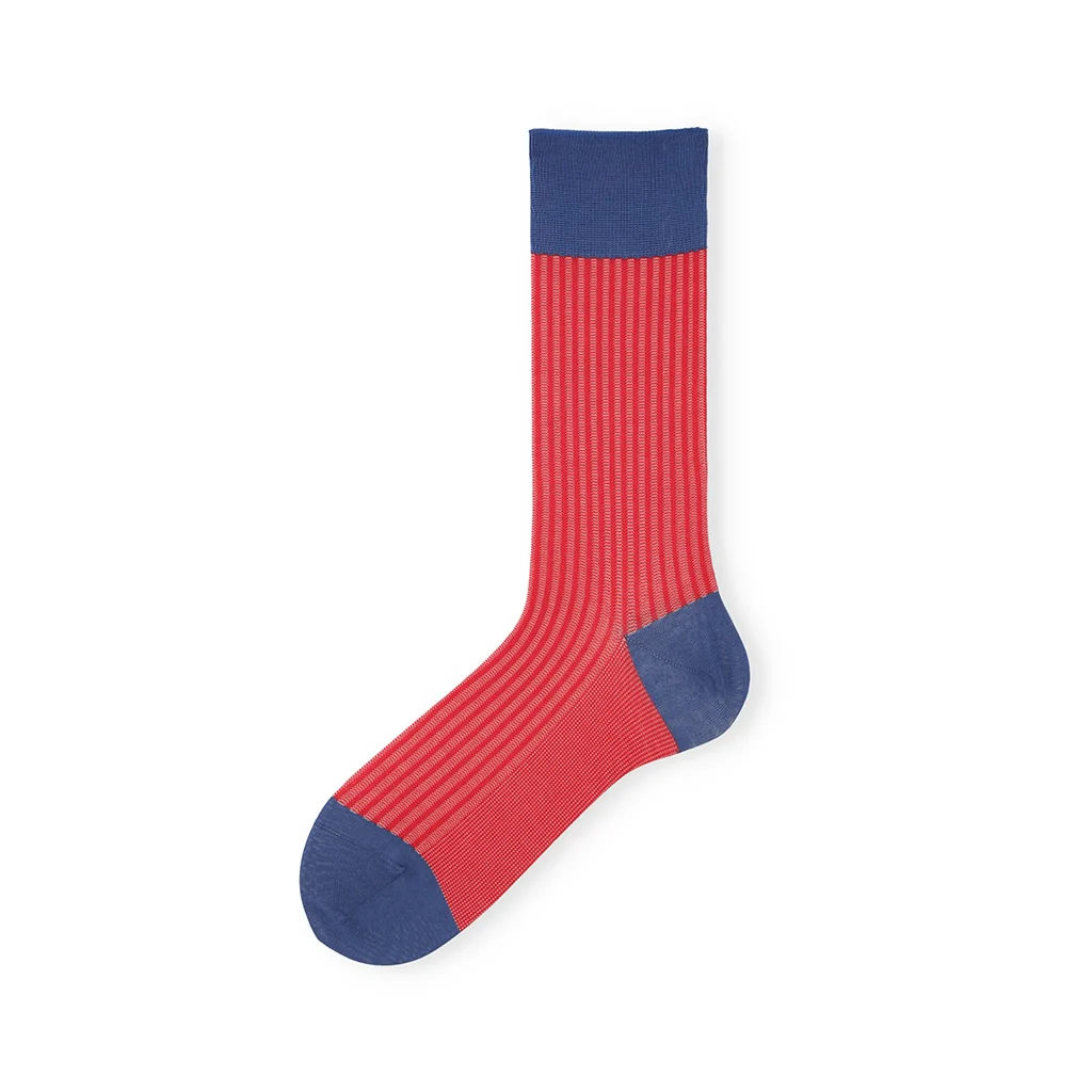 Striped Silky Cotton Crew Socks - Image 5