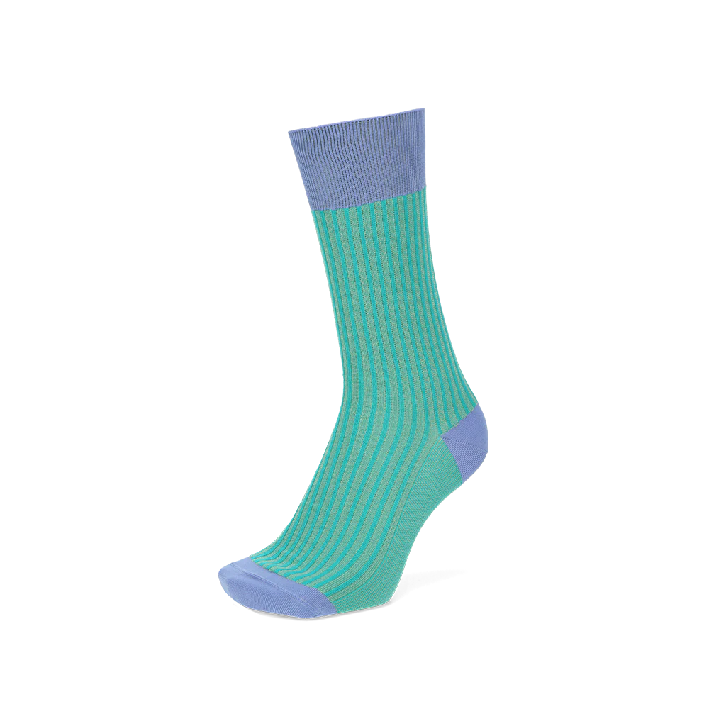 Striped Silky Cotton Crew Socks - Image 6