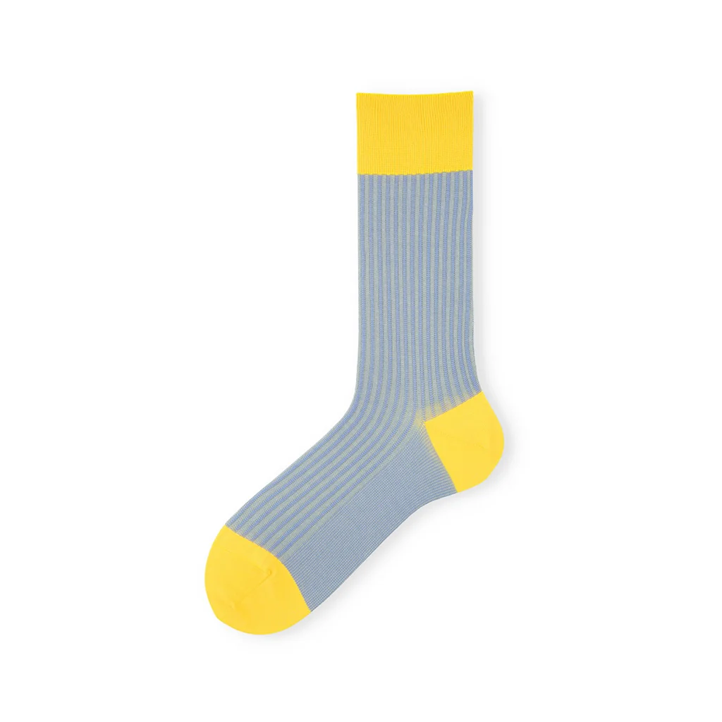 Striped Silky Cotton Crew Socks - Image 7