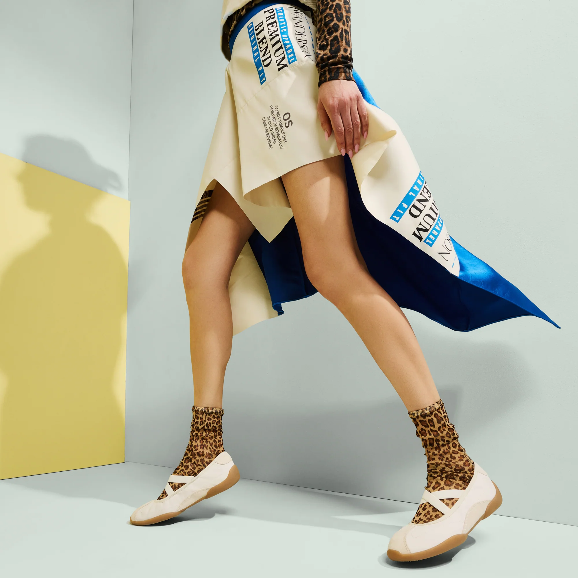 Leopard Tulle Crew Socks - Image 2