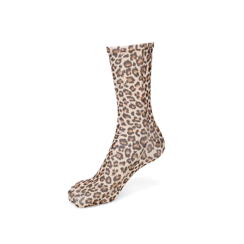 Leopard Tulle Crew Socks - Image 3