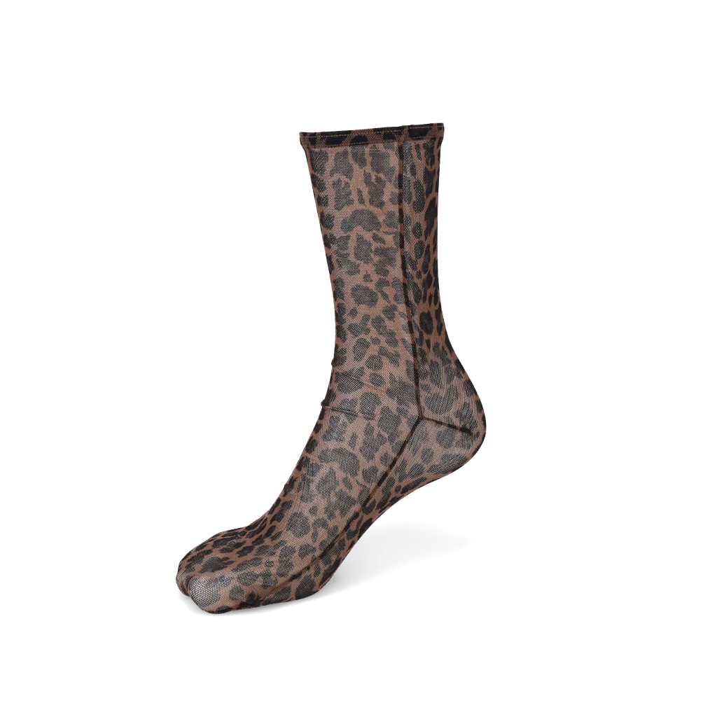 Leopard Tulle Crew Socks - Image 5
