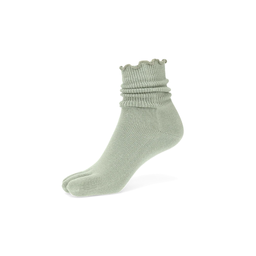 Loose-Fit Cotton Toe Crew Socks - Image 15