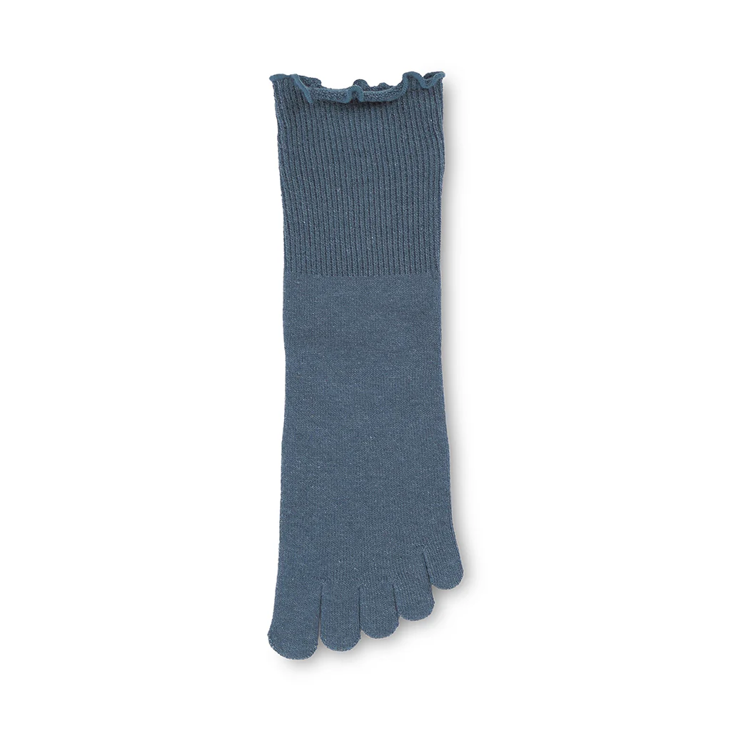 Loose-Fit Cotton Toe Crew Socks - Image 18