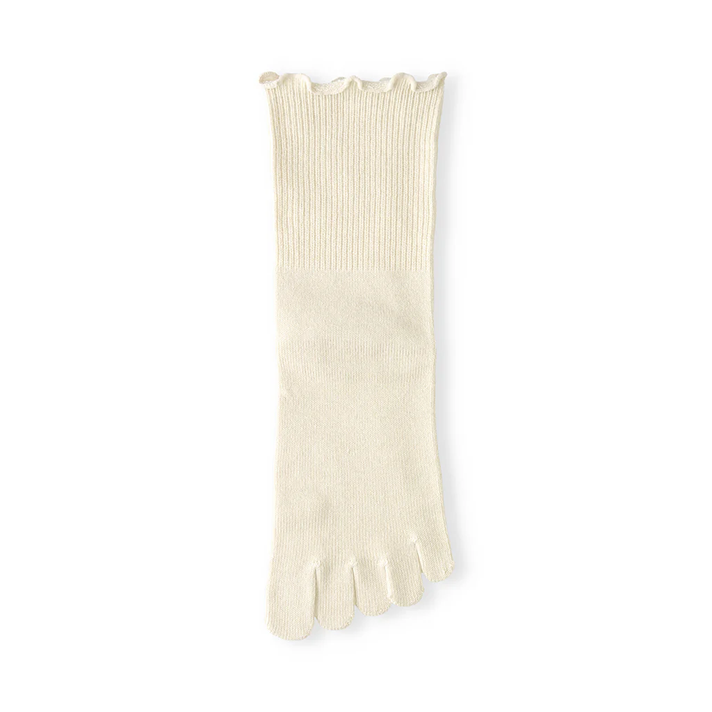 Loose-Fit Cotton Toe Crew Socks - Image 9