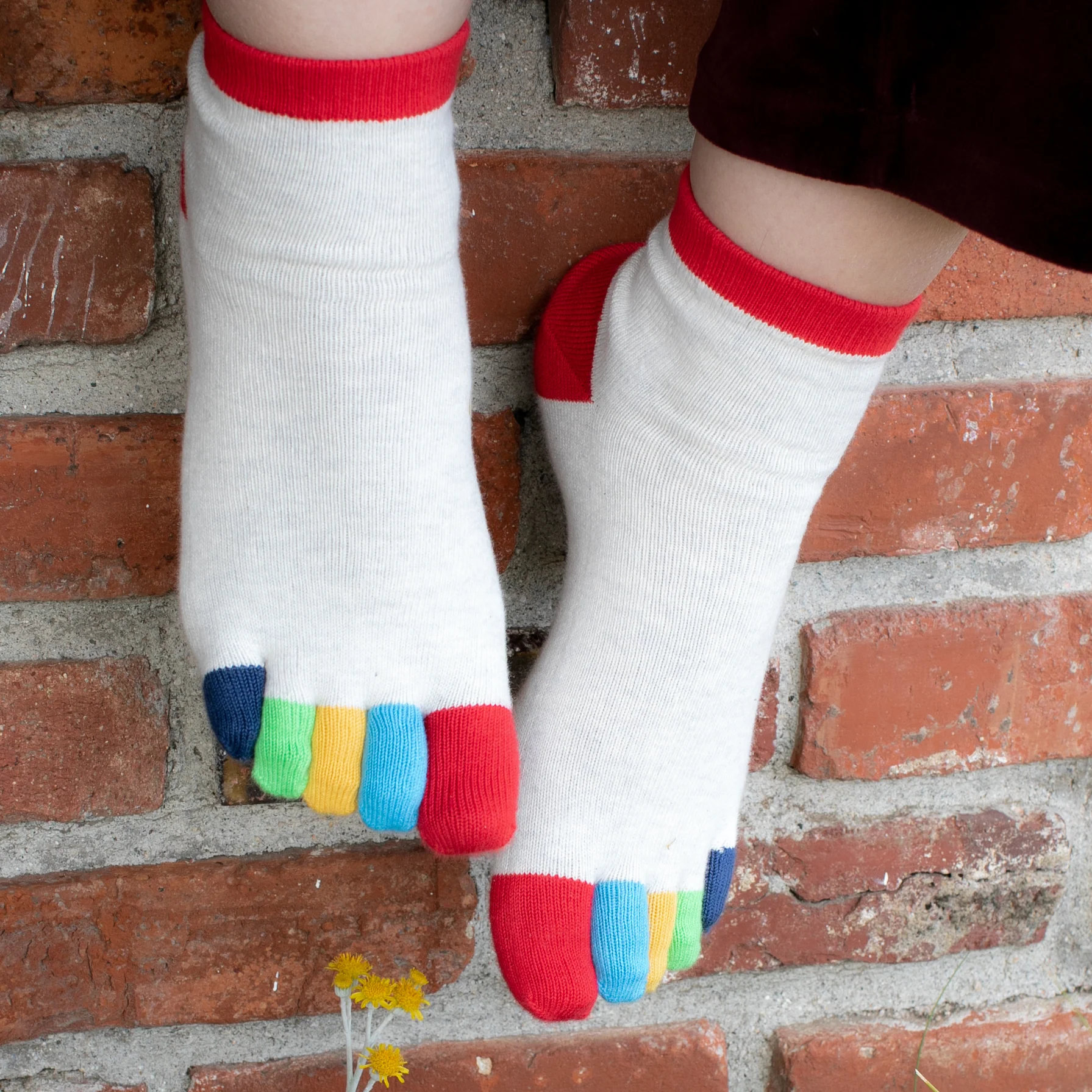 Colorful Toes Cotton  Quarter Socks - Image 10