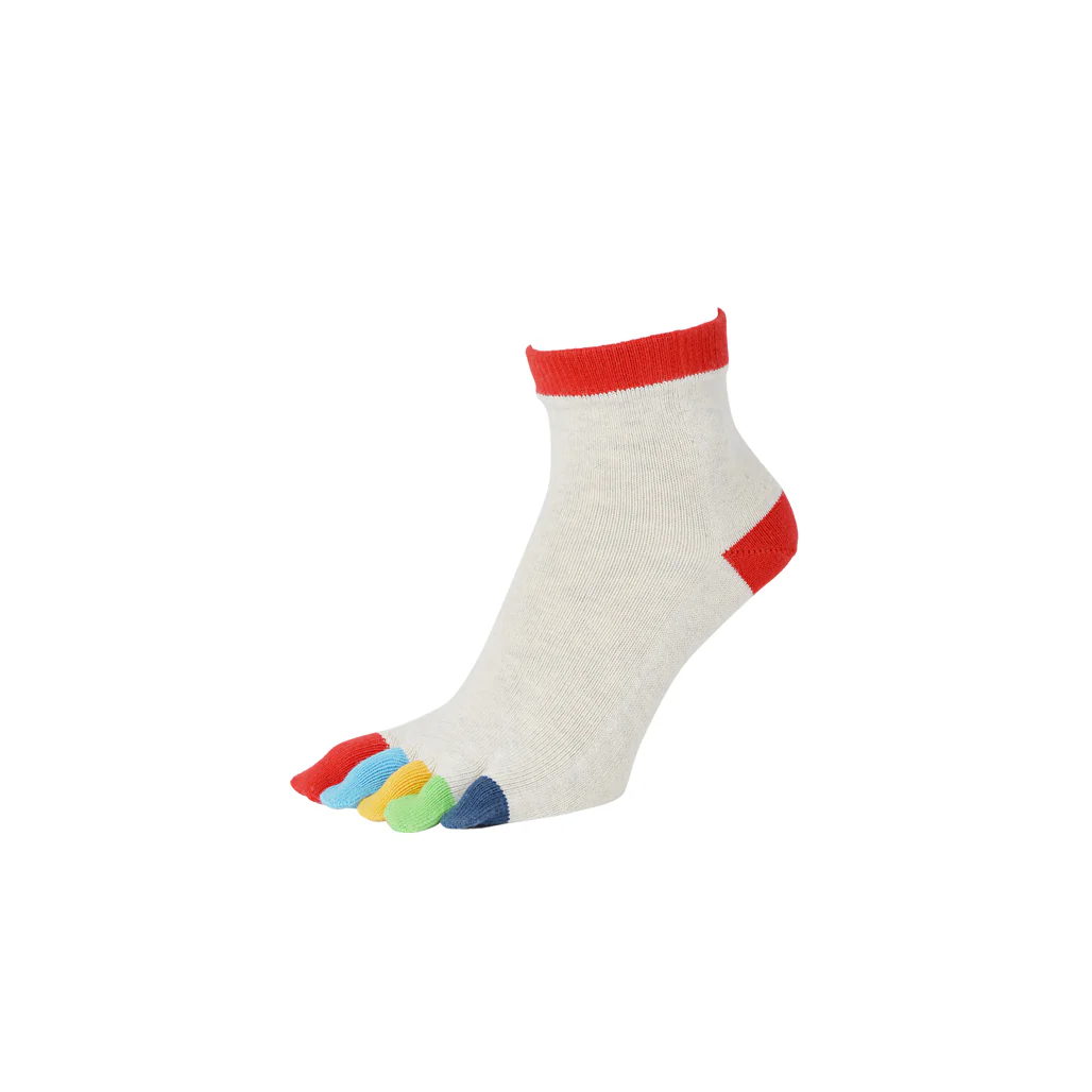 Colorful Toes Cotton  Quarter Socks - Image 7
