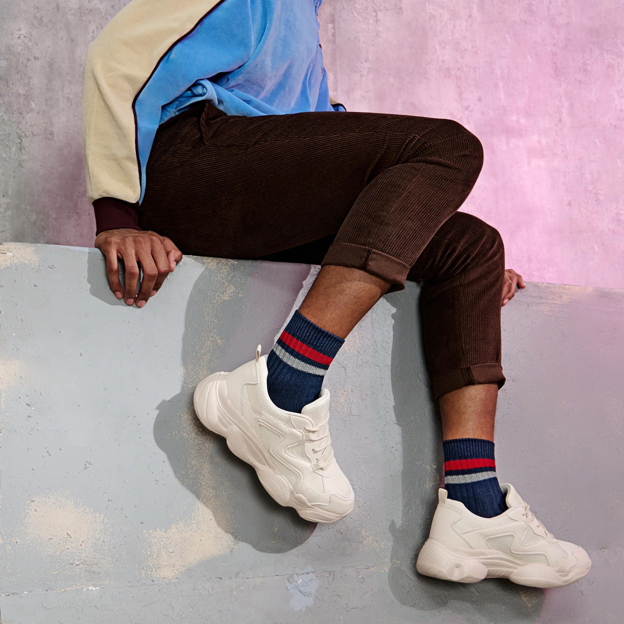 Striped Cotton  Quarter Socks - Image 4