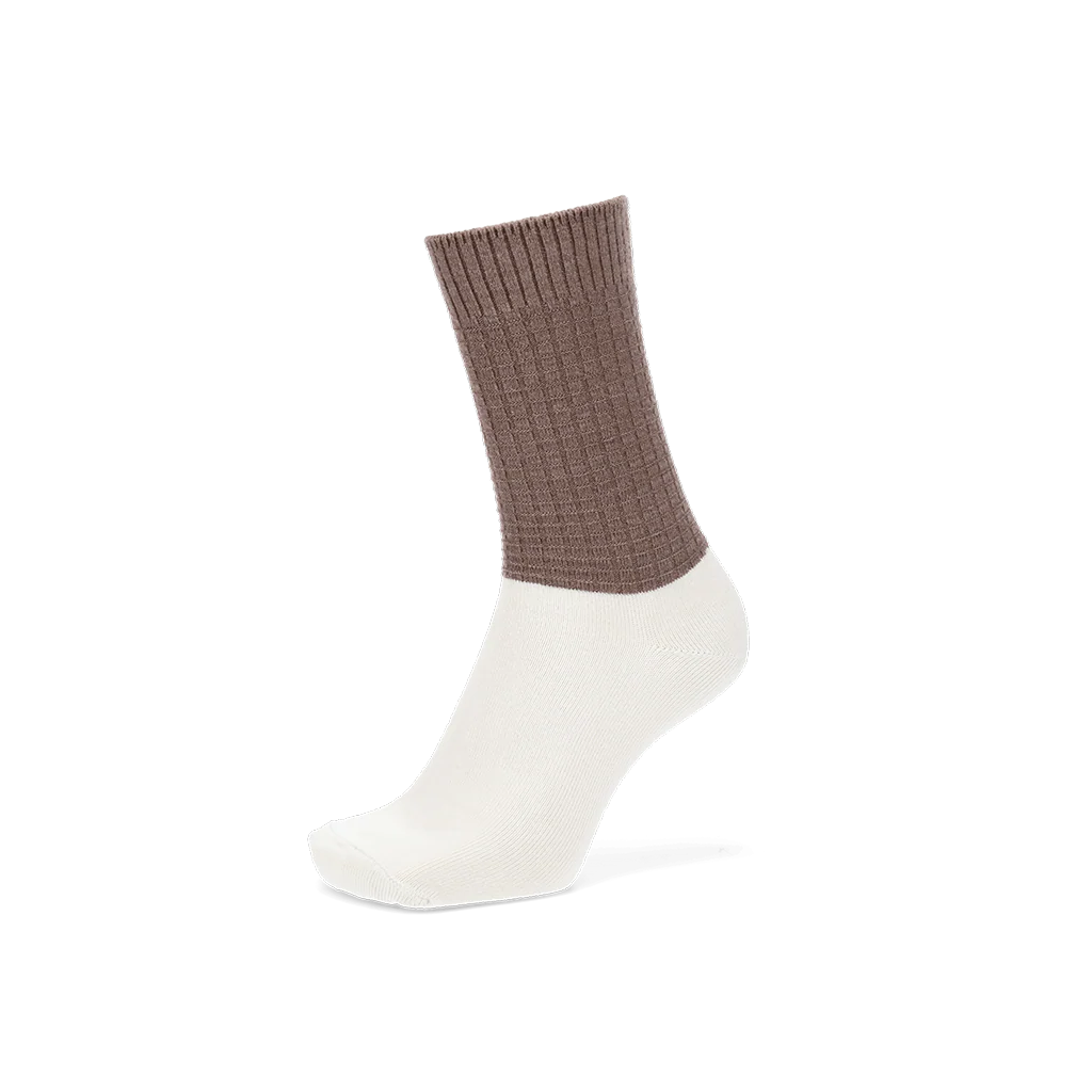 Merino Waffle Ankle x Cotton Foot Crew Socks - Image 5