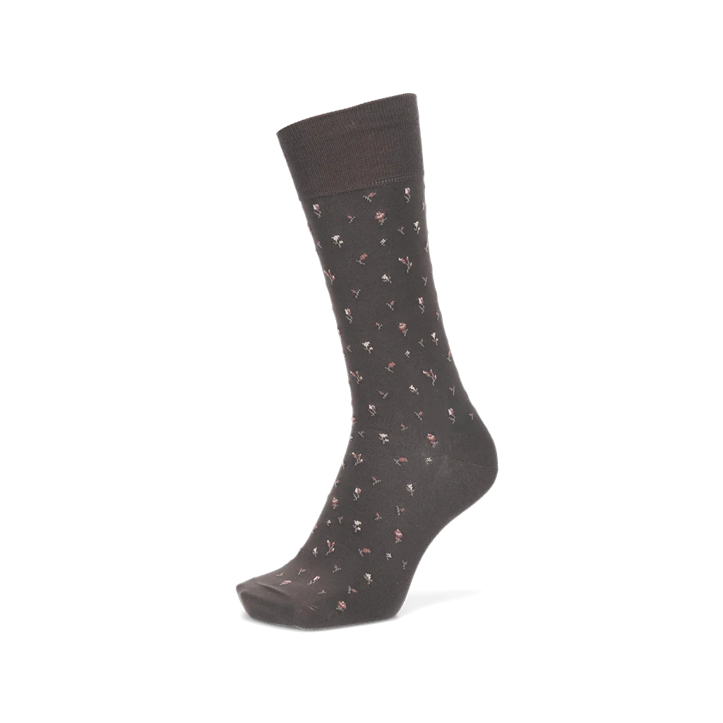 Micro Floral Supima Cotton Crew Socks - Image 5