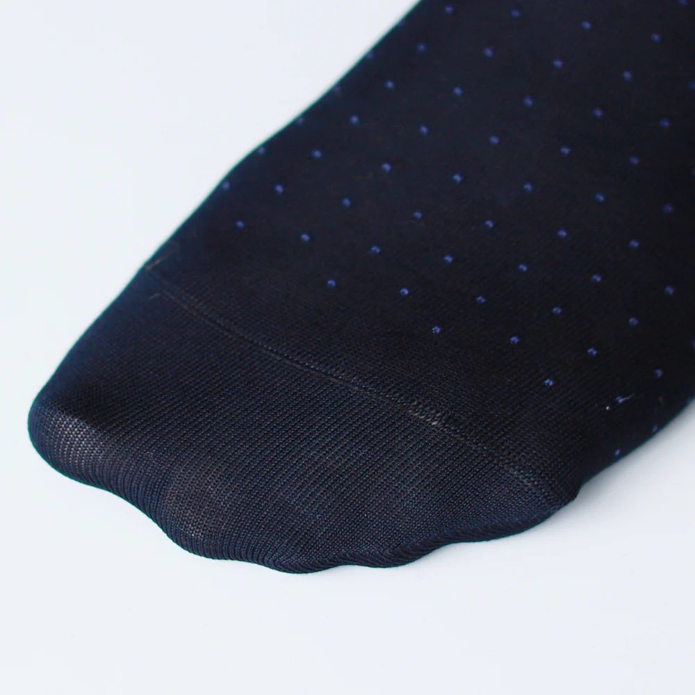 Pin Dot Cotton Knee-High Socks - Image 5