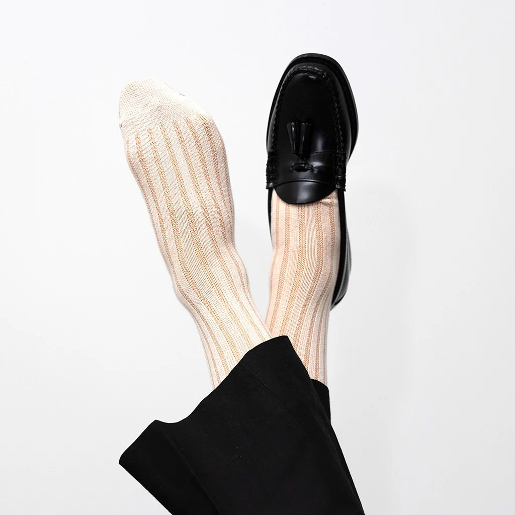 Pique Cotton  Crew Socks
