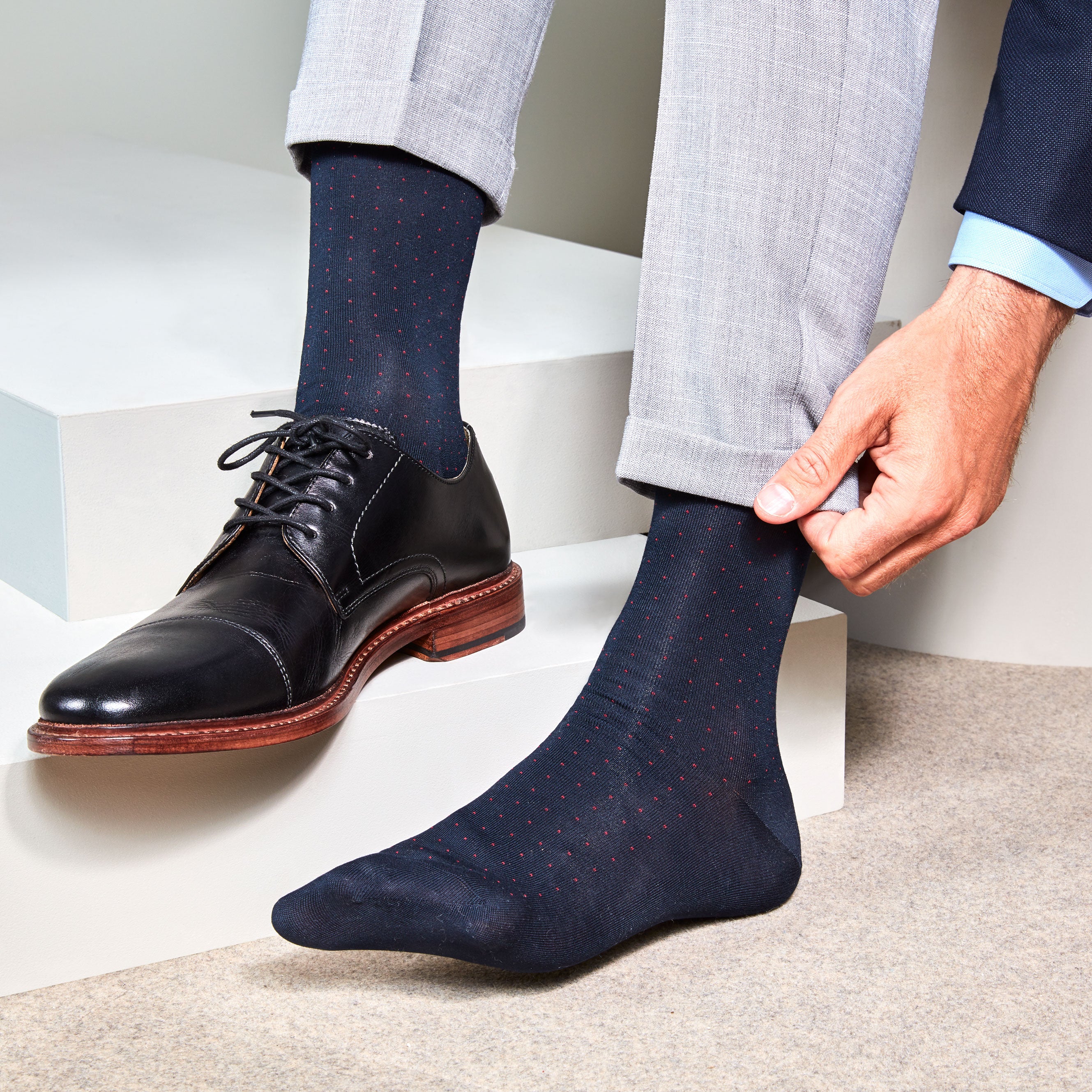 Plush Pin Cotton  Crew Socks - Image 3