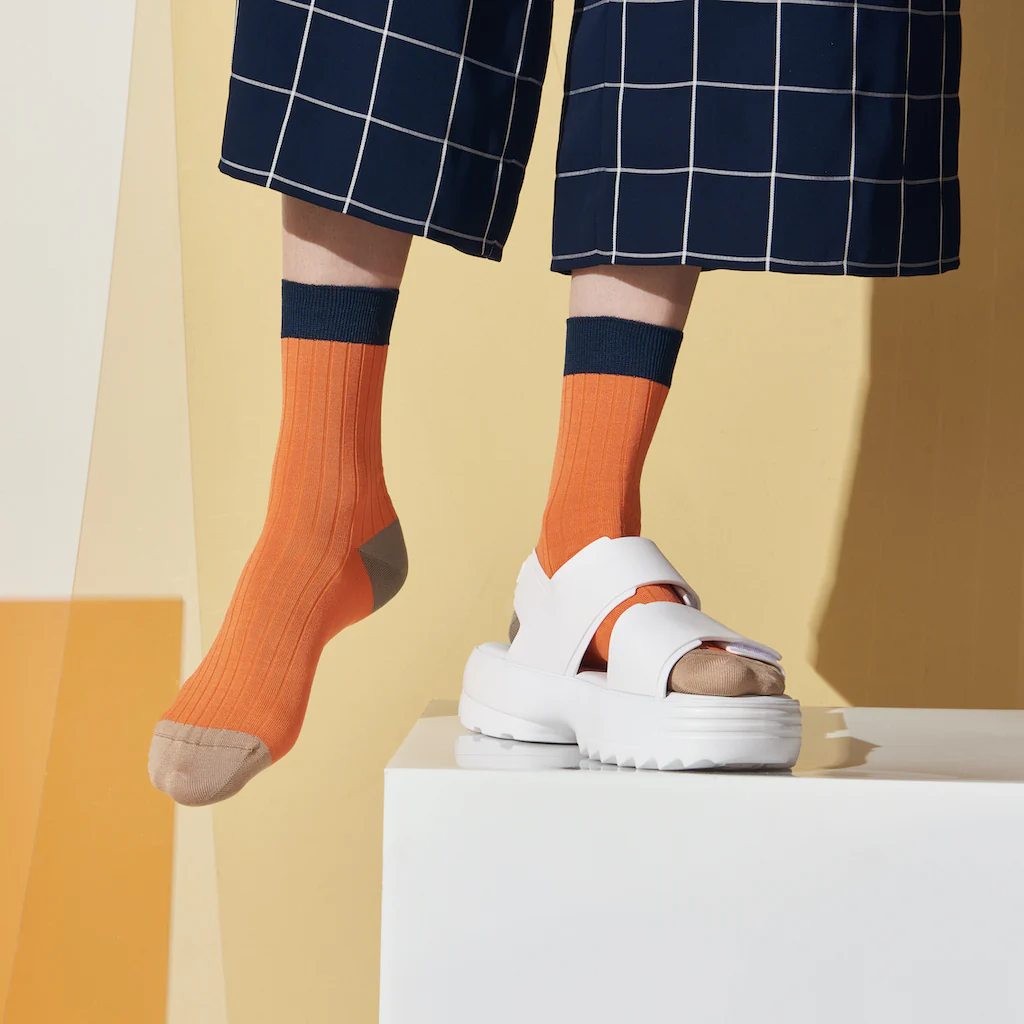 Quattro Colored Cotton  Crew Socks - Image 3