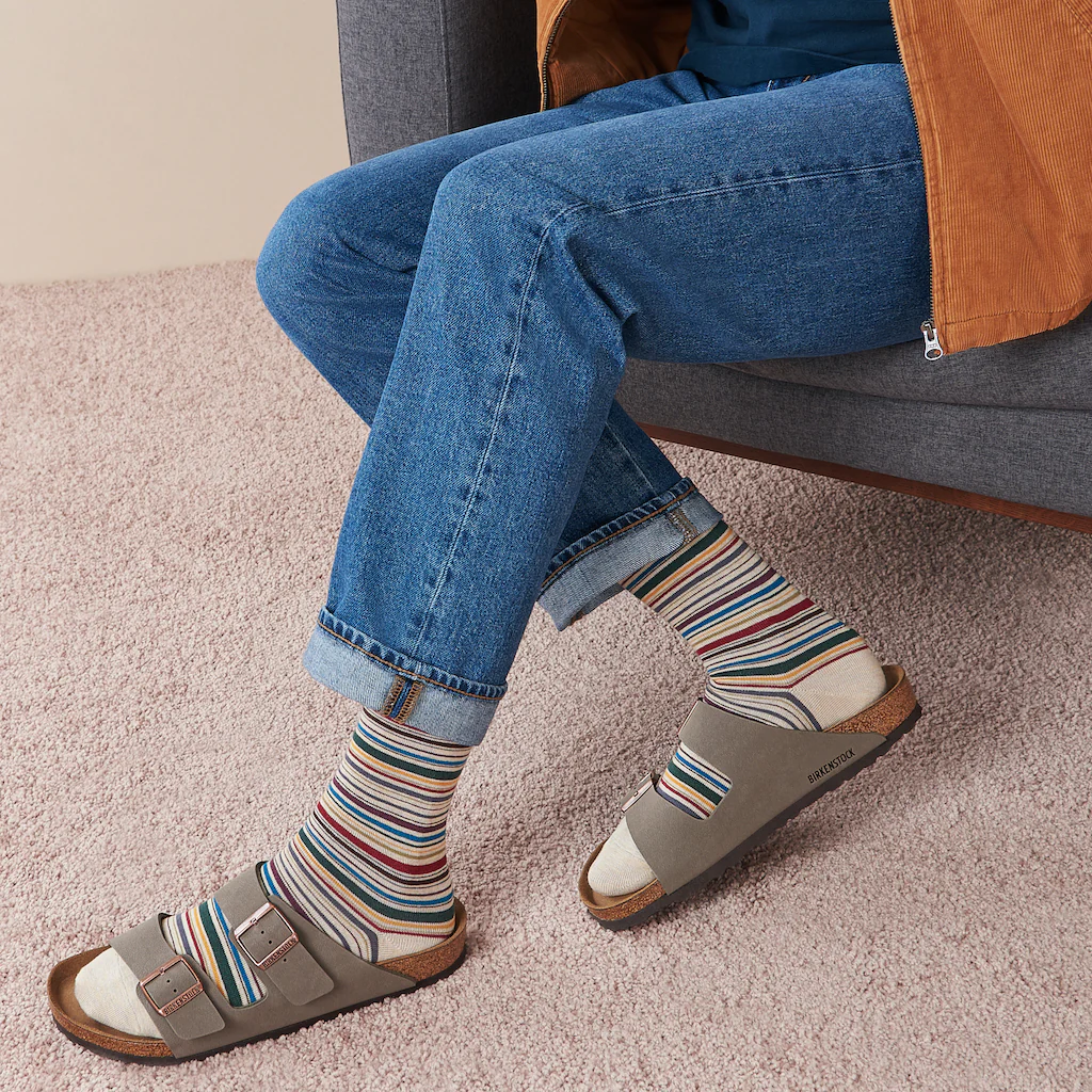 Racing Stripe Cotton  Crew Socks - Image 4