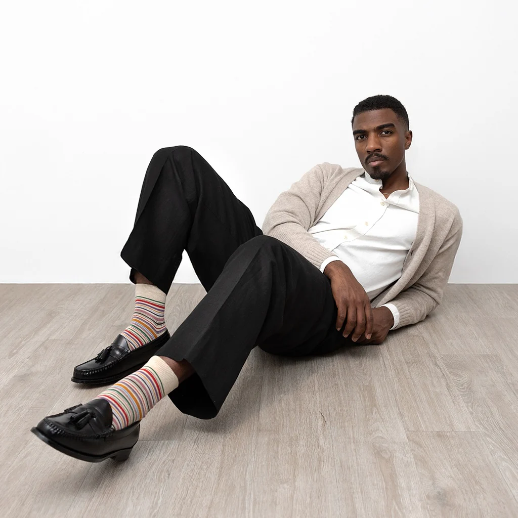 Racing Stripe Cotton Quarter Socks - Image 4