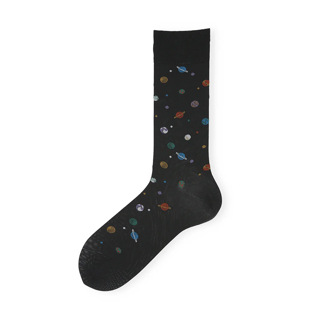 Silky Cotton Planet Crew Socks