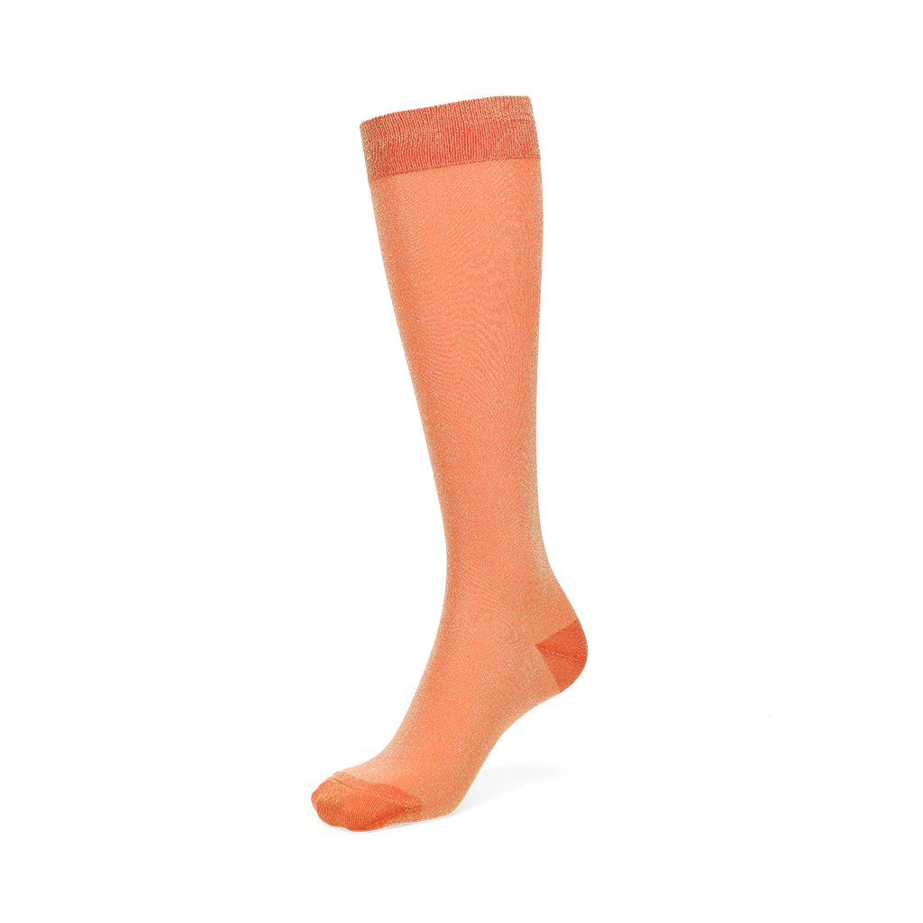 Soft Lamé Semi-Sheer  Knee-High Socks - Image 5