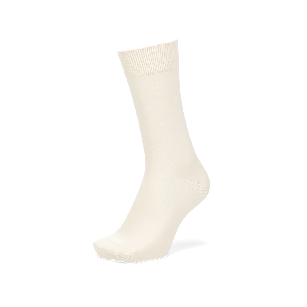 Solid Color Cotton Crew Socks - Image 3