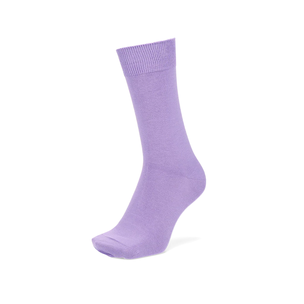 Solid Color Cotton Crew Socks - Image 4