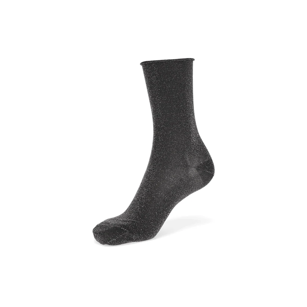 Soft Lamé Semi-Sheer  Crew Socks - Image 6
