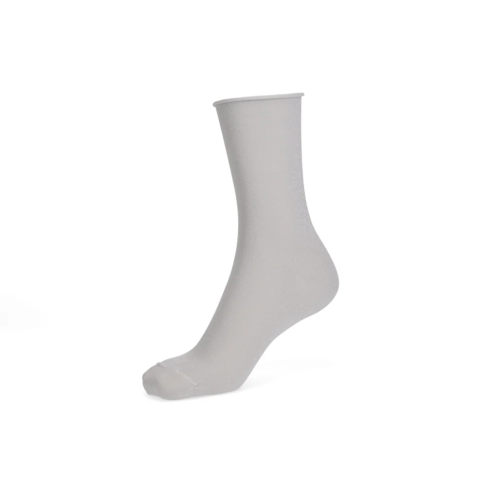 Soft Lamé Semi-Sheer  Crew Socks - Image 7