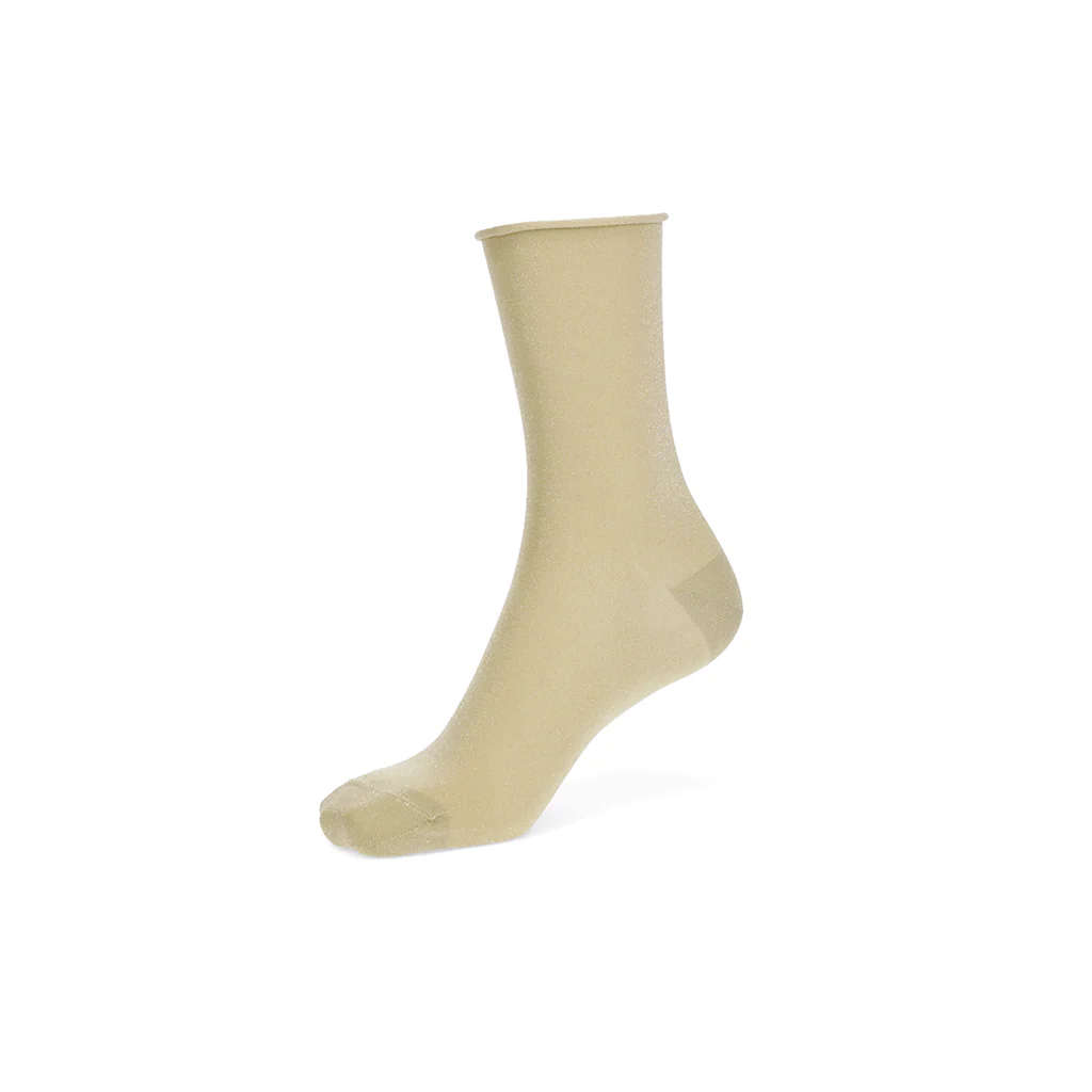 Soft Lamé Semi-Sheer  Crew Socks - Image 8