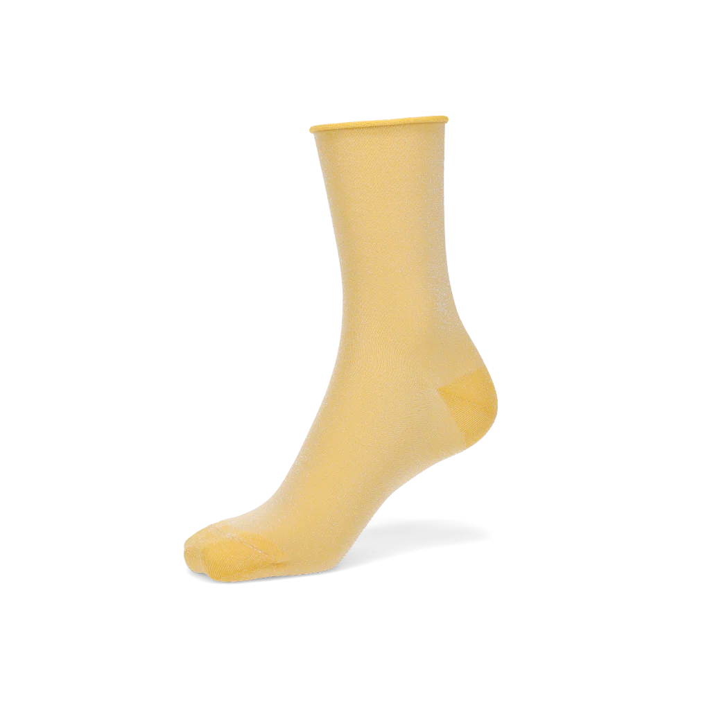 Soft Lamé Semi-Sheer  Crew Socks - Image 9
